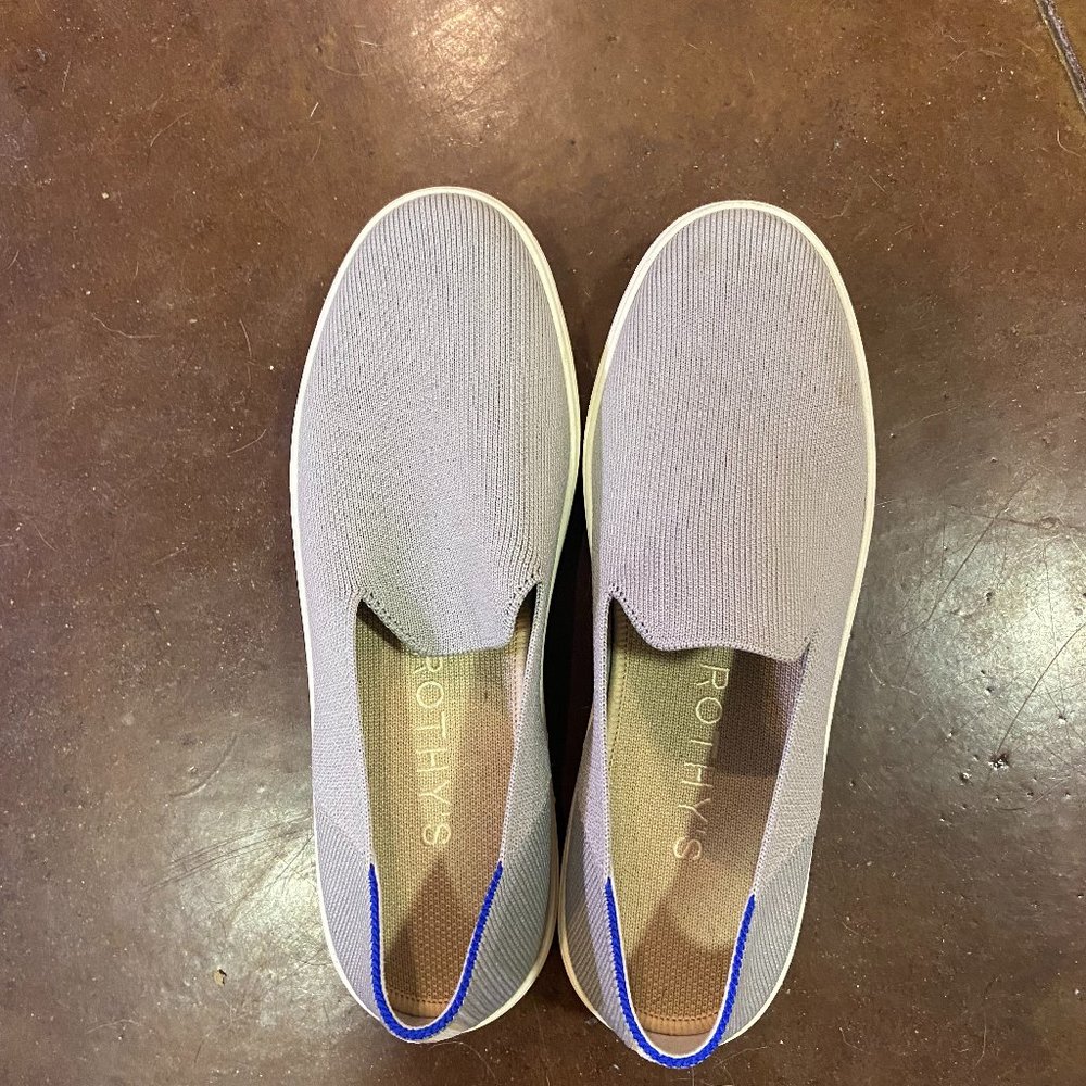 Rothy's Slip On Sneakers - Light Grey, Size 8